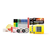 Kit de oficina con pilas AA y AAA y material de papelería esencial