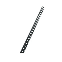 Canutillo de plástico Fellowes - 21 perforaciones - 110 hojas - Color negro - Caja 100 ud