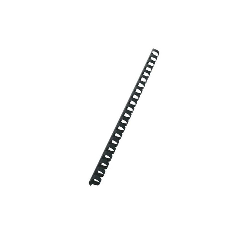 Canutillo de plástico Fellowes - 21 perforaciones - 110 hojas - Color negro - Caja 100 ud Canutillo de plástico Fellowes - 21 perforaciones - 110 hojas - Color negro - Caja 100 ud