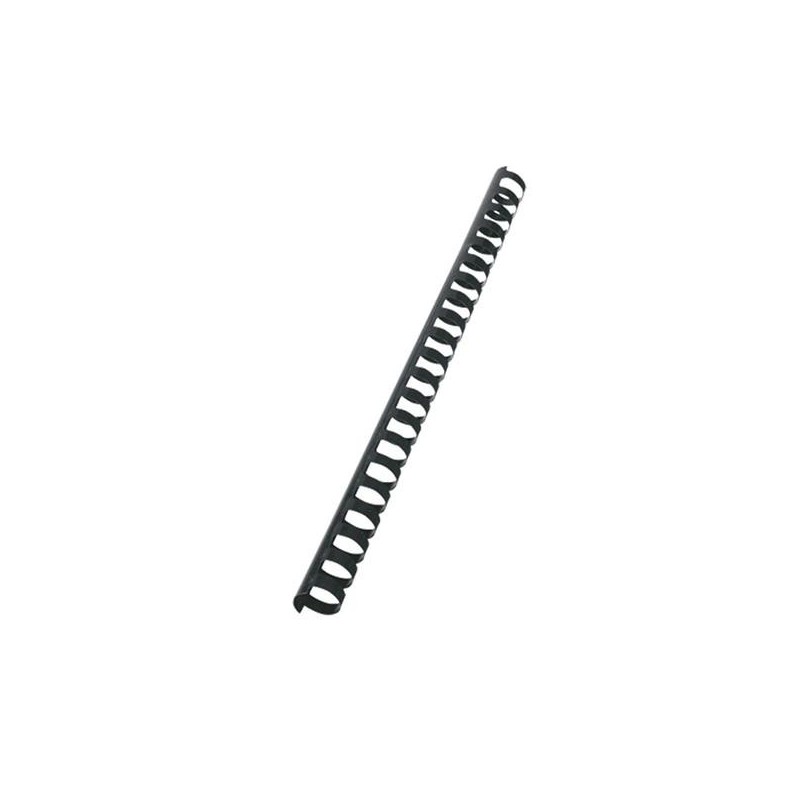 Canutillo de plástico Fellowes - 21 perforaciones - 150 hojas - Color negro - Caja 100 ud Canutillo de plástico Fellowes - 21 perforaciones - 150 hojas - Color negro - Caja 100 ud