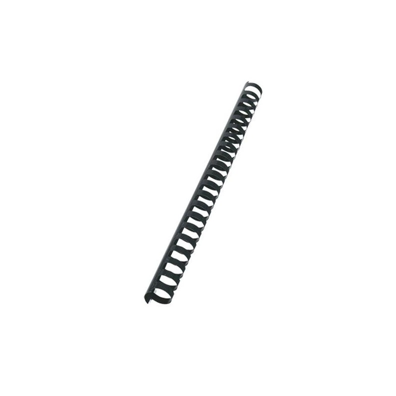 Canutillo de plástico Fellowes - 21 perforaciones - 195 hojas - Color negro - Caja 50 ud Canutillo de plástico Fellowes - 21 perforaciones - 195 hojas - Color negro - Caja 50 ud