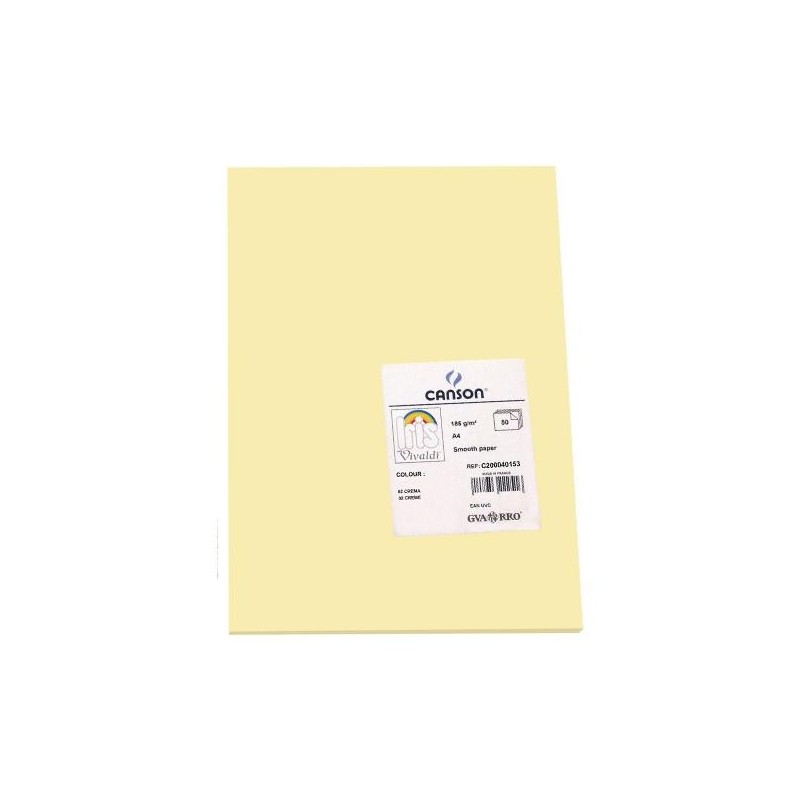 Cartulina Canson Iris - A4 - 185 g - Color crema (PACK INDIVISIBLE DE 50 UNIDADES) Cartulina Canson Iris - A4 - 185 g - Color crema (PACK INDIVISIBLE DE 50 UNIDADES)