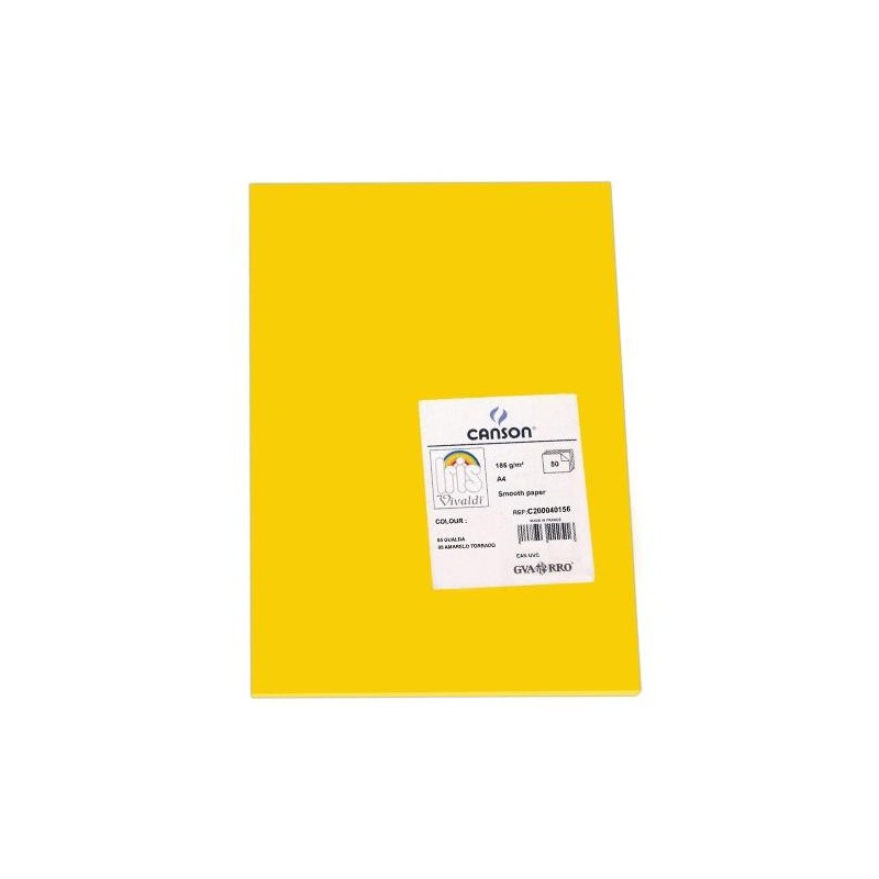 Cartulina Canson Iris - A4 - 185 g - Color gualda (PACK INDIVISIBLE DE 50 UNIDADES) Cartulina Canson Iris - A4 - 185 g - Color gualda (PACK INDIVISIBLE DE 50 UNIDADES)