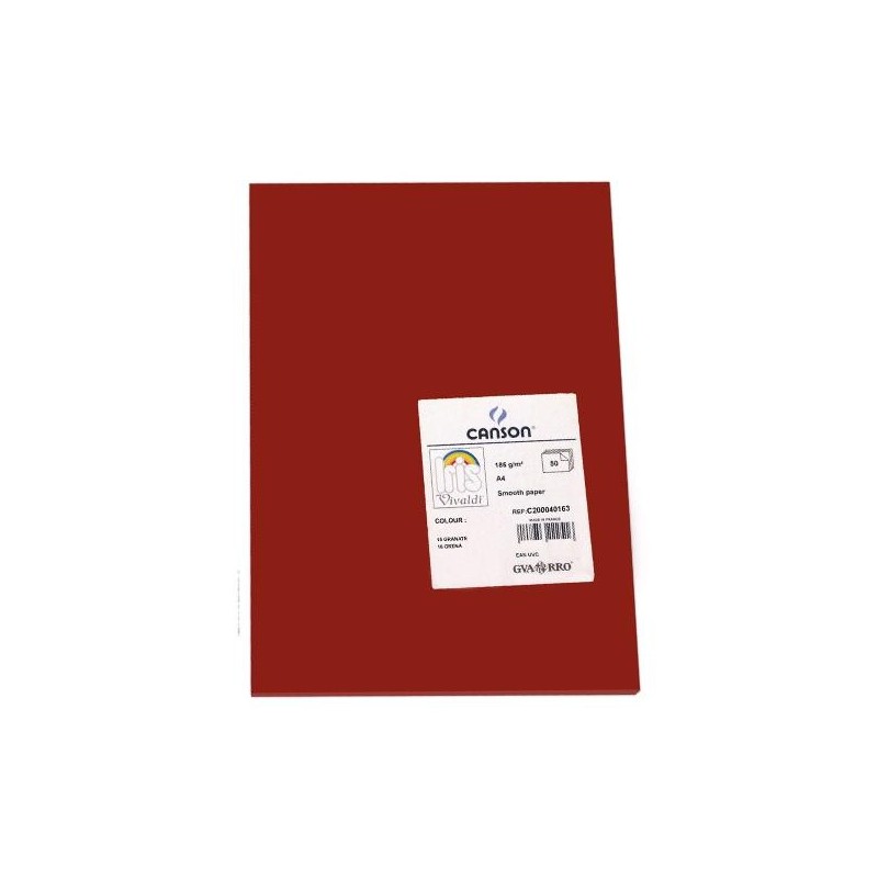 Cartulina Canson Iris - A4 - 185 g - Color granate (PACK INDIVISIBLE DE 50 UNIDADES) Cartulina Canson Iris - A4 - 185 g - Color granate (PACK INDIVISIBLE DE 50 UNIDADES)
