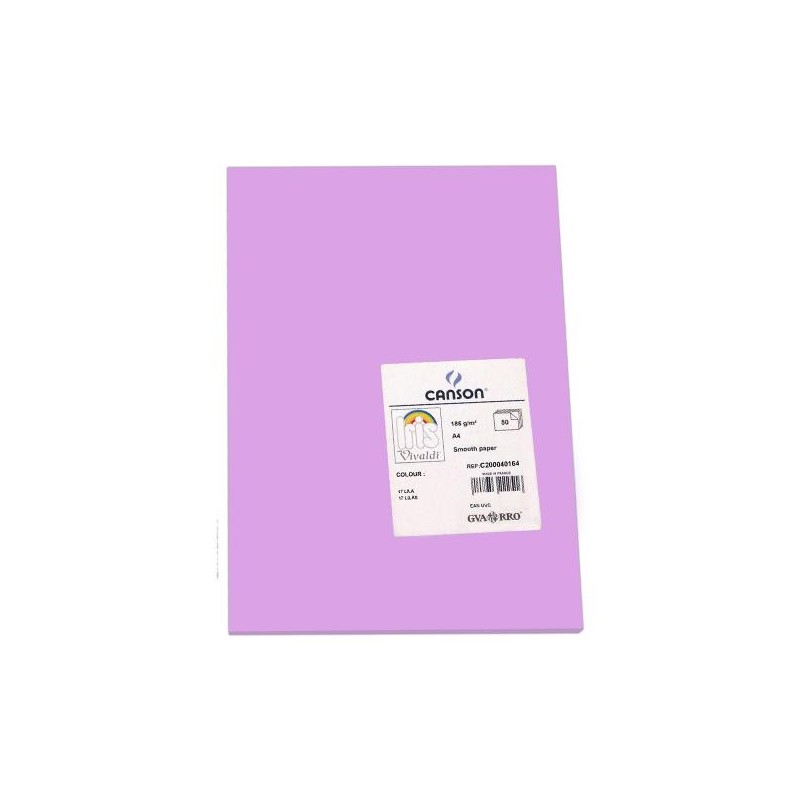 Cartulina Canson Iris - A4 - 185 g - Color lila (PACK INDIVISIBLE DE 50 UNIDADES) Cartulina Canson Iris - A4 - 185 g - Color lila (PACK INDIVISIBLE DE 50 UNIDADES)