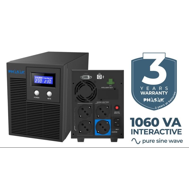 SAI PHASAK PROTEKT 1060VA INTERACTIVE PURE SINEWAVE