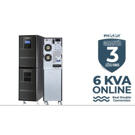 SAI PHASAK ONLINE 6000 VA LCD +OPCIÓN SNMP