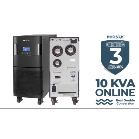 SAI PHASAK ONLINE 10.000 VA LCD+OPCIÓN SNMP (1 FACTOR POTENCIA)