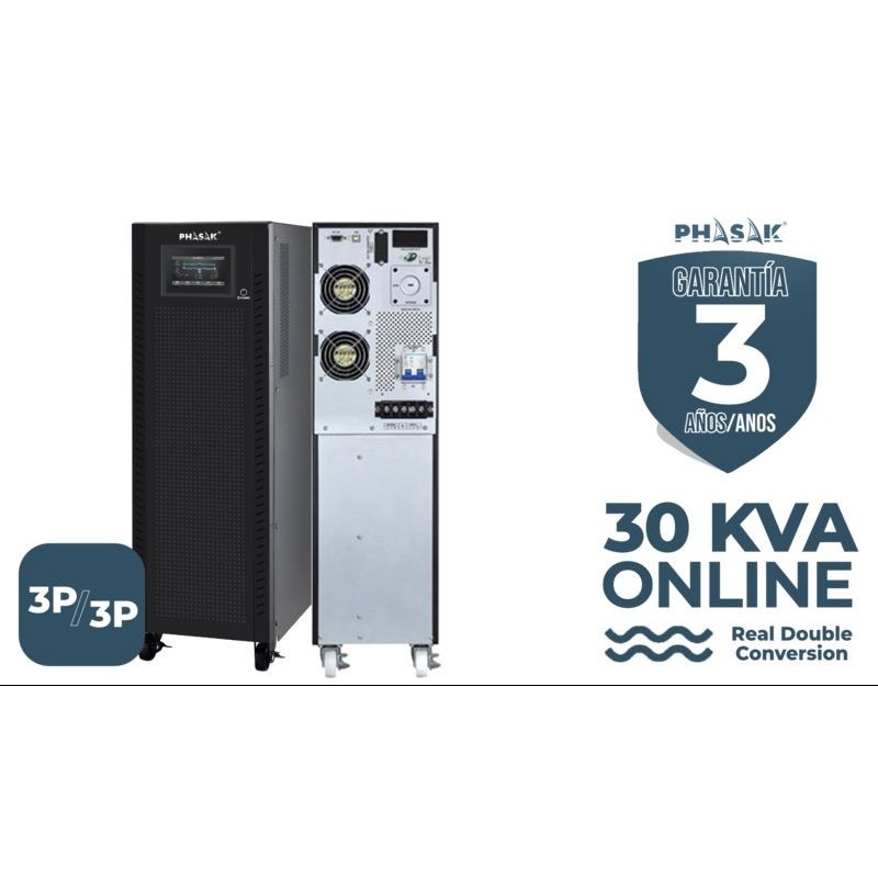 SAI PHASAK TRIFÁSICA-TRIFÁSICA 30000 VA ONLINE LCD (1 FACTOR POTENCIA)
