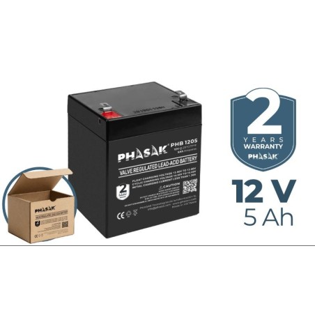 BATERIA PHASAK DE PLOMO-ACIDO 12V 5AH