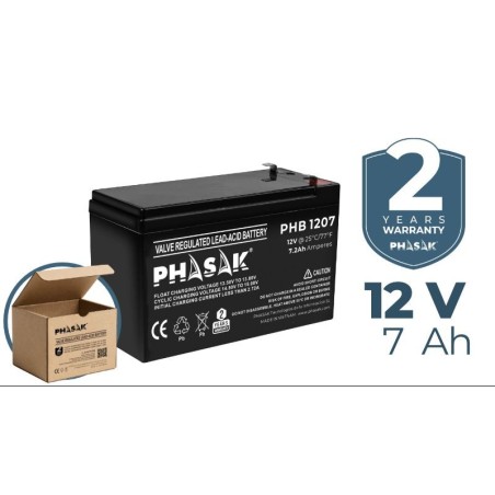 BATERIA PHASAK 12V 7.2 AMP