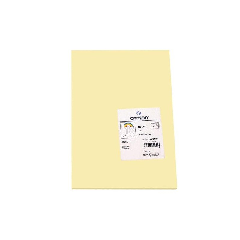 Cartulina Canson Iris - A3 - 185 g - Color crema (PACK INDIVISIBLE DE 50 UNIDADES) Cartulina Canson Iris - A3 - 185 g - Color crema (PACK INDIVISIBLE DE 50 UNIDADES)
