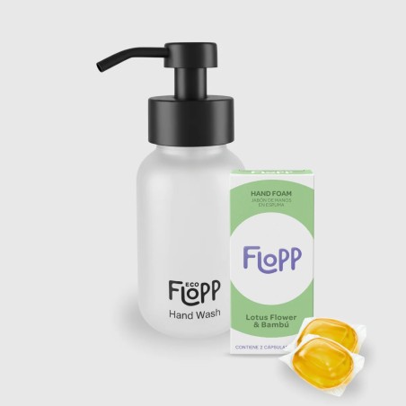 Flopp Kit Inicial - Jabón de Manos - Botella 250ml + Refill Lotus Flower & Bambú