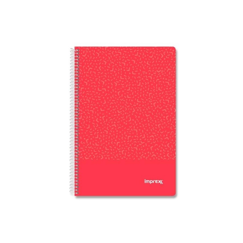 IMPREX CUADERNO ESPIRAL TAPA PP FOLIO 80H 90GR 4X4