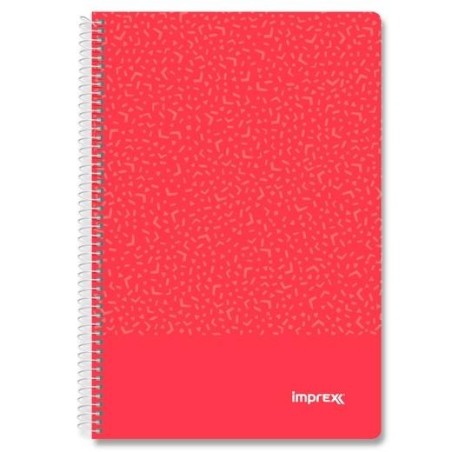 IMPREX CUADERNO ESPIRAL TAPA PP FOLIO 80H 90GR 4X4