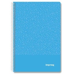 IMPREX CUADERNO ESPIRAL TAPA PP FOLIO 80H 90GR 4X4