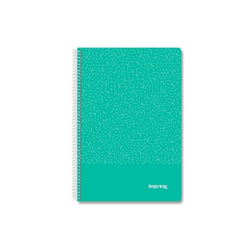 IMPREX CUADERNO ESPIRAL TAPA PP FOLIO 80H 90GR 4X4