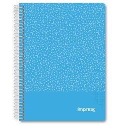 IMPREX CUADERNO ESPIRAL TAPA PP A5 80H 90GR 4X4