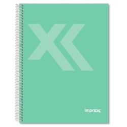 IMPREX CUADERNO ESPIRAL TAPA FORRADA FOLIO 80H 90GR 4X4