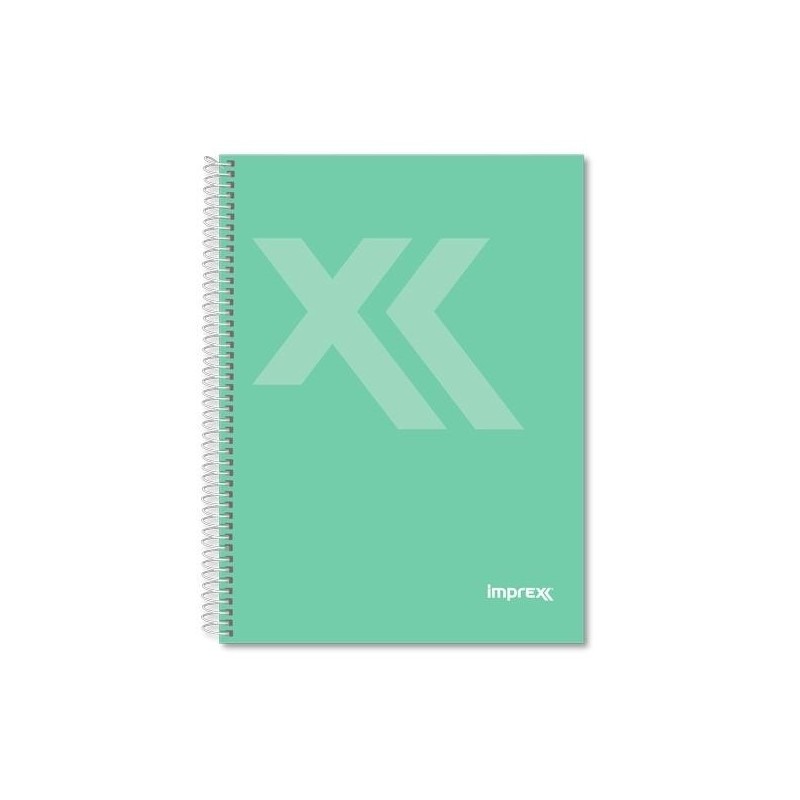 IMPREX CUADERNO ESPIRAL TAPA FORRADA FOLIO 80H 90GR 4X4