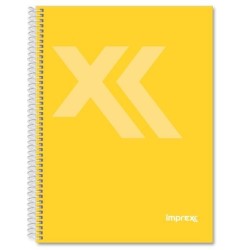 IMPREX CUADERNO ESPIRAL TAPA FORRADA FOLIO 80H 90GR 4X4
