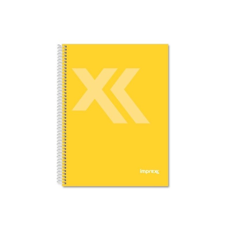 IMPREX CUADERNO ESPIRAL TAPA FORRADA FOLIO 80H 90GR 4X4