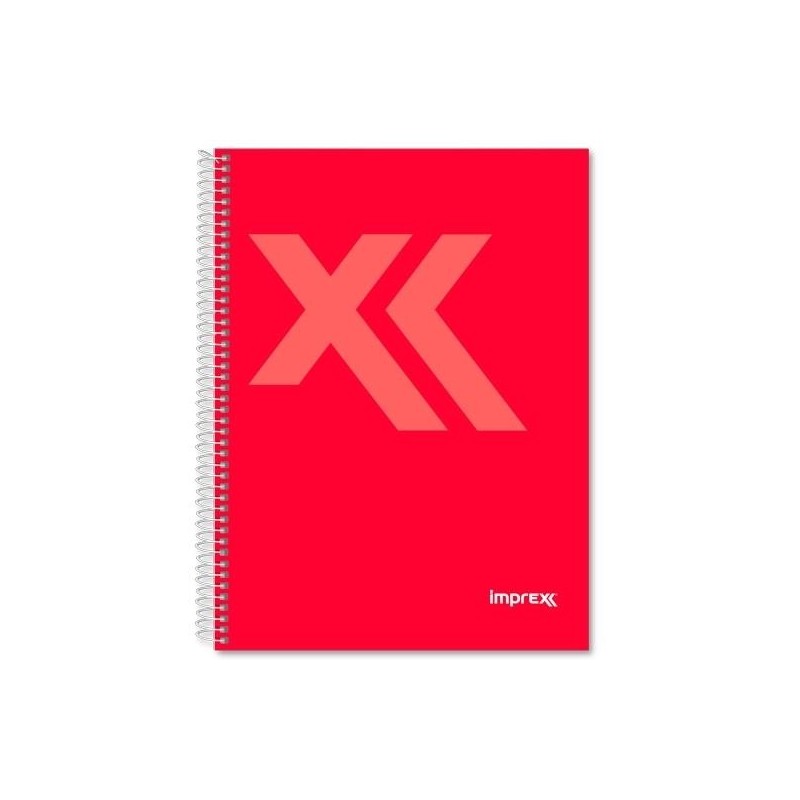 IMPREX CUADERNO ESPIRAL TAPA FORRADA FOLIO 80H 90GR 4X4