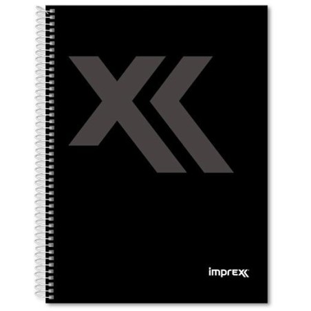 IMPREX CUADERNO ESPIRAL TAPA FORRADA A5 80H 90GR 4X4
