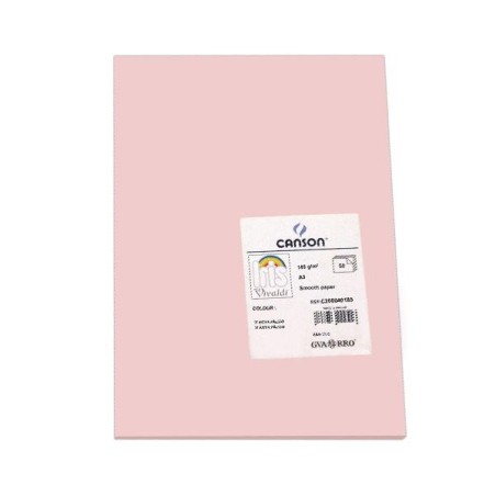 Cartulina Canson Iris - A3 - 185 g - Color rosa (PACK INDIVISIBLE DE 50 UNIDADES)