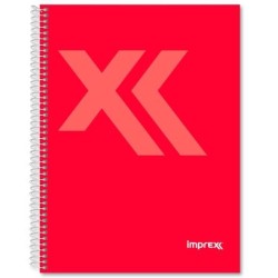 IMPREX CUADERNO ESPIRAL TAPA FORRADA A5 80H 90GR 4X4