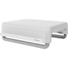 Soporte ergonómico para monitor Fellowes Breyta™ que libera espacio en el escritorio en color blanco.