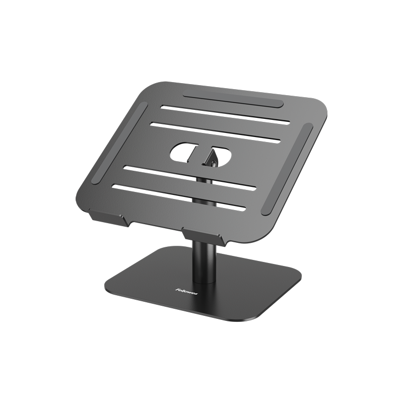 Elevador para portátil Fellowes Breyta diseñado para oficinas y teletrabajo, color negro.