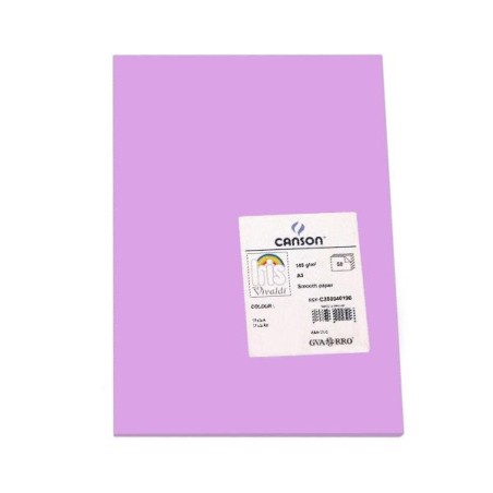 Cartulina Canson Iris - A3 - 185 g - Color lila (PACK INDIVISIBLE DE 50 UNIDADES)