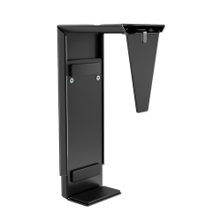 Soporte ajustable para cpu bajo mesa compatible con equipos compactos, color negro.