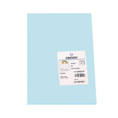 Cartulina Canson Iris - A3 - 185 g - Color azul cielo (PACK INDIVISIBLE DE 50 UNIDADES)