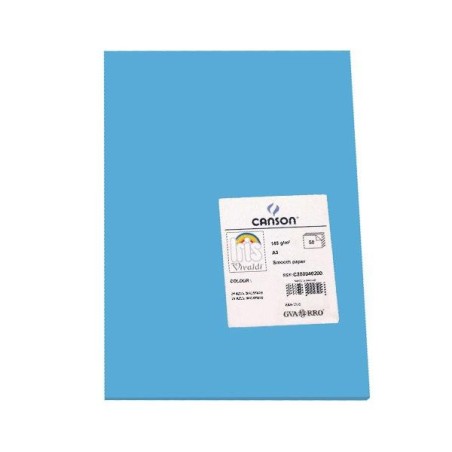 Cartulina Canson Iris - A3 - 185 g - Color azul maldivas (PACK INDIVISIBLE DE 50 UNIDADES)