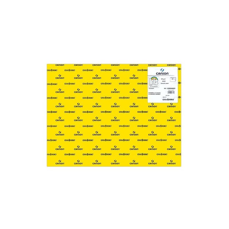 Cartulina Canson Iris - 50 x 65 cm - 185 g - Color amarillo canario (PACK INDIVISIBLE DE 25 UNIDADES) Cartulina Canson Iris - 50 x 65 cm - 185 g - Color amarillo canario (PACK INDIVISIBLE DE 25 UNIDADES)