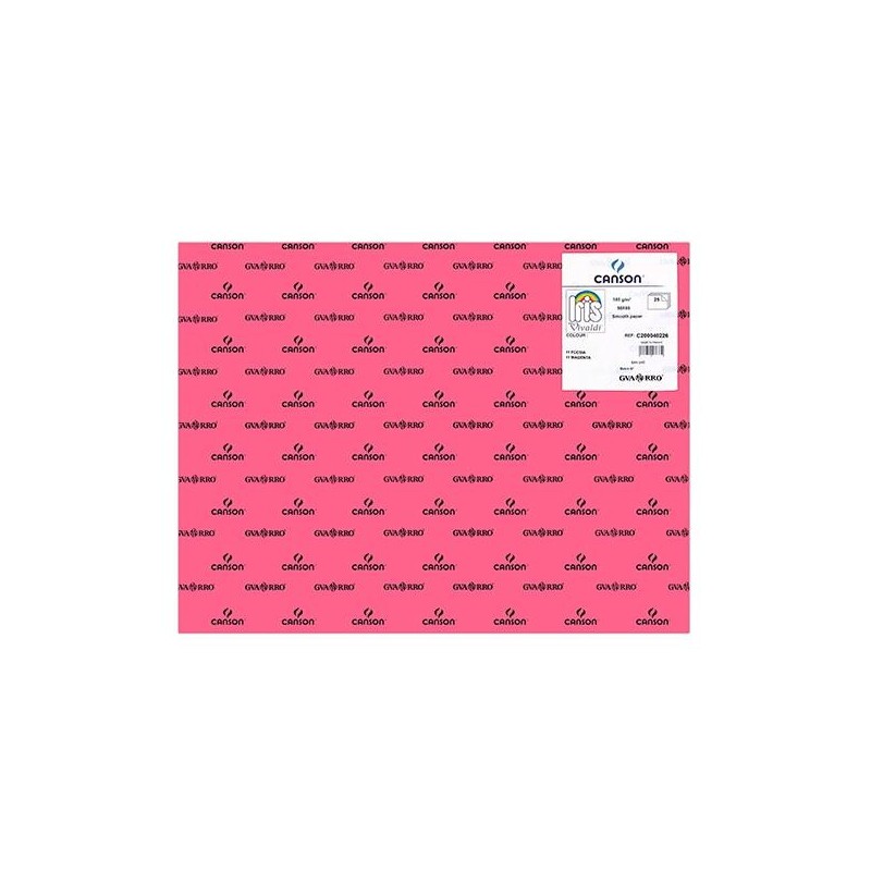 Cartulina Canson Iris - 50 x 65 cm - 185 g - Color fucsia (PACK INDIVISIBLE DE 25 UNIDADES)