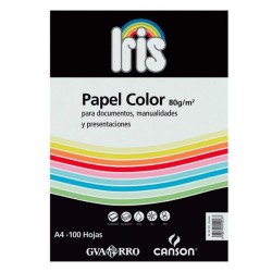 Papel Canson Iris - A4 - 80 g - Color gris perla - Pack 100 hojas