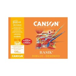 Papel de dibujo Canson Basik - Microperforado - A3 - 130 g (PACK INDIVISIBLE DE 250 UNIDADES)