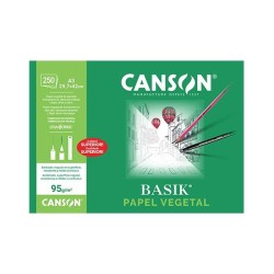 Papel vegetal Canson Basik - A3 - 90-95 g (PACK INDIVISIBLE DE 250 UNIDADES)