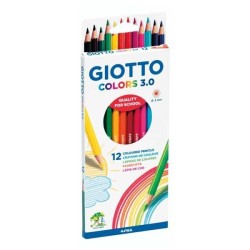 Lápiz de color Giotto Colors 3.0 - 3 mm - Colores surtidos - Estuche 12 ud
