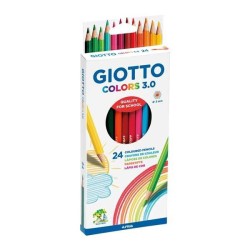 Lápiz de color Giotto Colors 3.0 - 3 mm - Colores surtidos - Estuche 24 ud