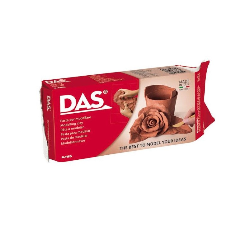 Pasta para modelar Das - 500 g - Color terracota