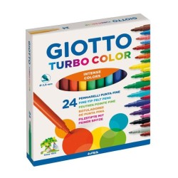 Rotulador Giotto Turbo Color - 2,8 mm - Colores surtidos - Estuche 24 ud