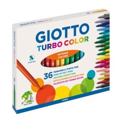 Rotulador Giotto Turbo Color - 2,8 mm - Colores surtidos - Estuche 36 ud