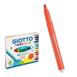 Rotulador Giotto Turbo Maxi - 5 mm - Color naranja - Caja 12 ud