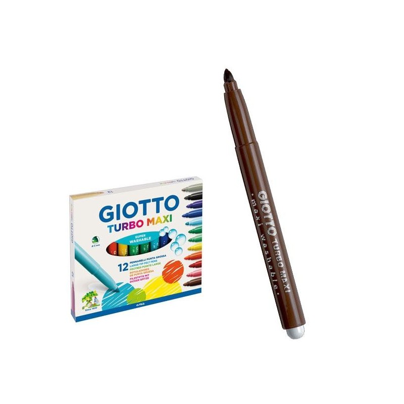 Rotulador Giotto Turbo Maxi - 5 mm - Color marrón - Caja 12 ud Rotulador Giotto Turbo Maxi - 5 mm - Color marrón - Caja 12 ud