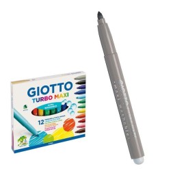 Rotulador Giotto Turbo Maxi - 5 mm - Color gris - Caja 12 ud