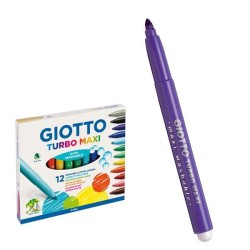 Rotulador Giotto Turbo Maxi - 5 mm - Color violeta - Caja 12 ud